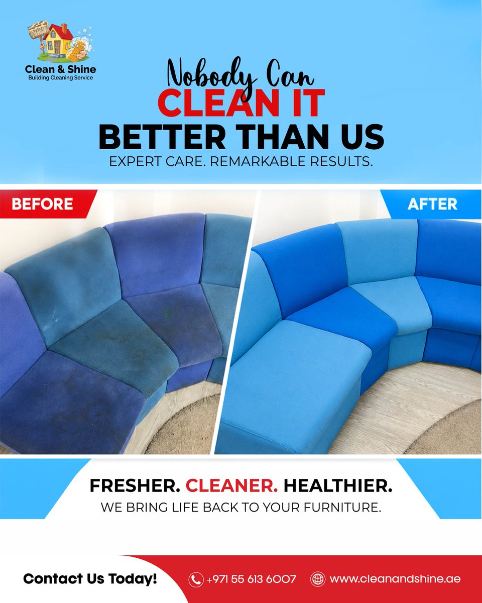 CleanandShine_'s tweet photo. ✨ professional deep cleaning services in Dubai 

✨Sofas, villas, offices, marble polishing &amp; AC ducts.

 Expert care, remarkable results!
📞 +971 55 613 6007 🌐 https://t.co/0StYB5JZe3

#SofaCleaning #FurnitureRefresh #CleanAndShine #DubaiCleaners #DeepCleaning https://t.co/GJY9napigH