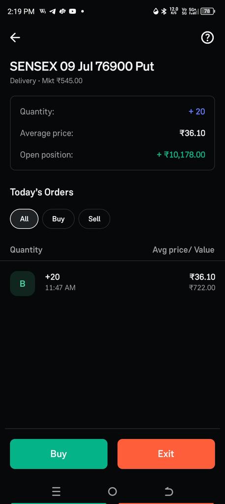 infinity01235's tweet photo. @Bjybnf 1 lot sensex https://t.co/K2P33QM0Vf