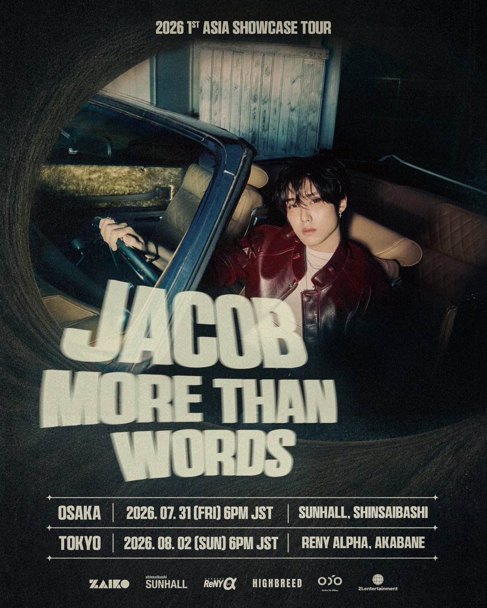 THEBOYZJAPAN's tweet photo. JACOB 1st Asia Showcase:
More Than Words Tour 2026 in Japan

✶＼ ˖꙳◦ THE B JAPAN FC先行抽選受付開始 ˖꙳◦ ／✶

✩申し込み締切：7月10日（金）23:59まで✩

🐙大阪公演
📆2026年7月31日（金）
📍心斎橋 SUNHALL
⏰開演 18:00

🗼東京公演
📆2026年8月2日（日）
📍赤羽 ReNY alpha
⏰開演 18:00

🎫 チケットについて
▶︎VIP：W会員
グループ写真撮影・フォトカード・ハイタッチ

▶︎一般先行 ：年会/モバイル会員
ハイタッチ

応募期間が大変短くなっておりますので、お早めにご応募の程よろしくお願いいたします。

🎸詳細はこちら
🔗https://t.co/7Jrx1GIJp9

#JACOB_MTWTOUR2026 #JACOB #제이콥 #ジェイコブ