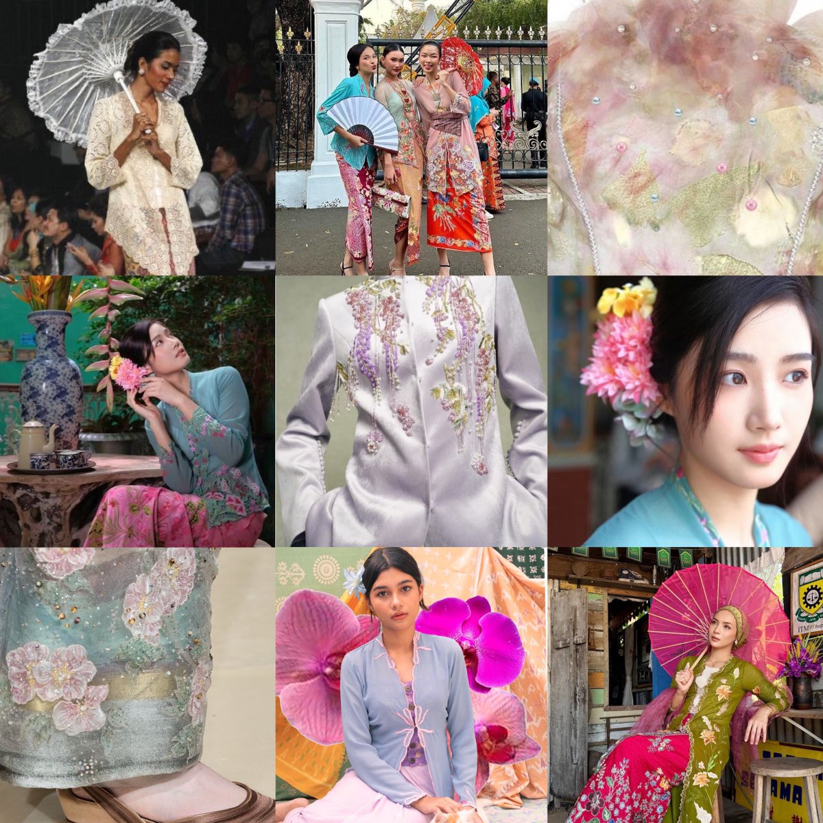 meliccia's tweet photo. my moodboard for a kebaya set i’m designing :) https://t.co/r4hpD0gZK2