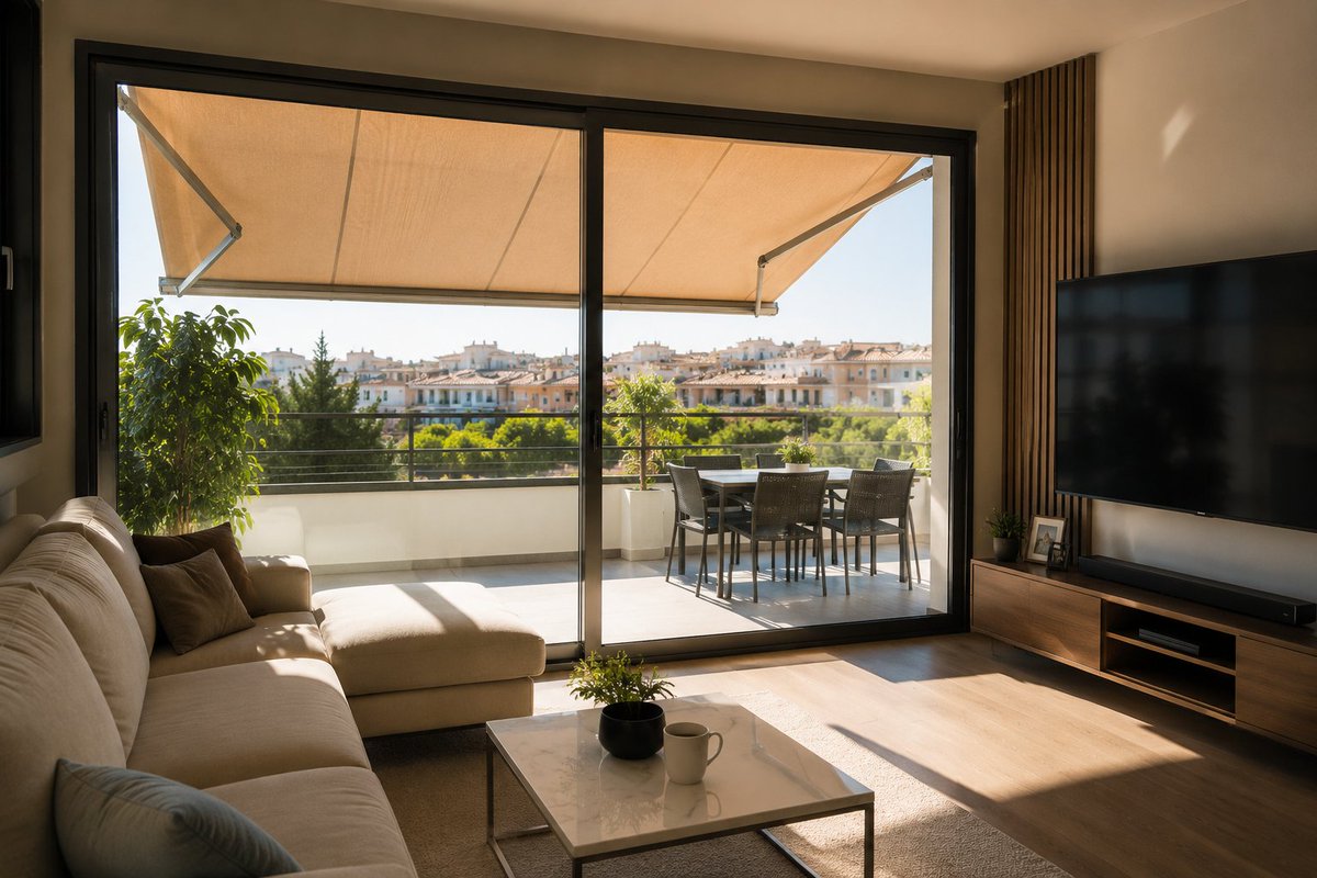 ToldosValero's tweet photo. Frena el calor antes de que entre a tu vivienda. ☀️ Con la instalación de toldos a medida de Toldos Valero logras reducir el calor en casa y ahorrar en la factura de la luz. Somos expertos en protección solar. 🏡🌿 #ToldosValero #Eficiencia #Verano #Ahorro #Hogar https://t.co/oIDhYTWPc4