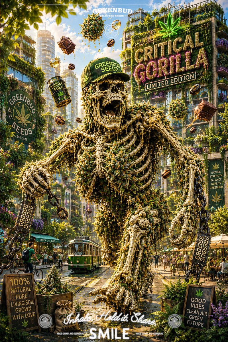 GreenbudSeeds's tweet photo. Welcome to THE GREEN DISTRICT.

Where every street leads to resin, every corner smells of fresh flowers, and the undisputed king of the neighbourhood is Critical Gorilla.

Massive yields. Thick trichome coverage. Legendary Gorilla power.

🌱 #GreenbudSeeds #cannabiscommunity https://t.co/K03KMtluGe