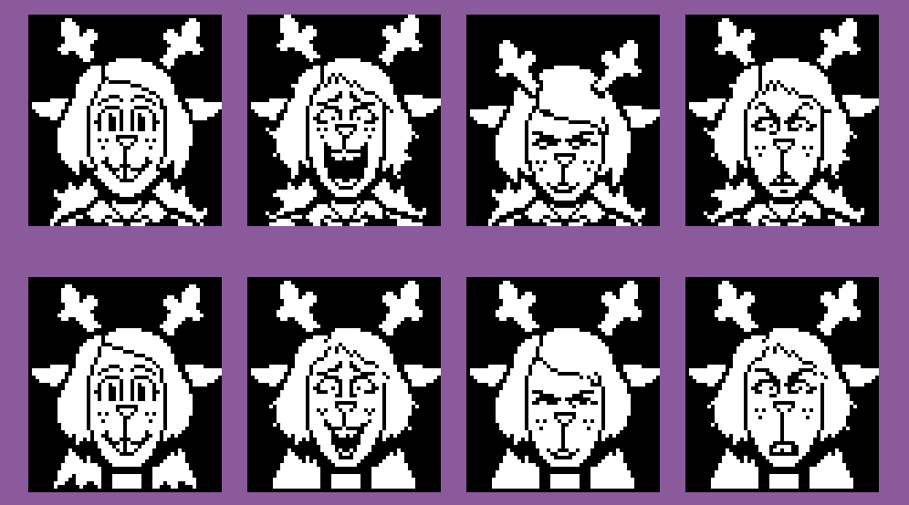 Delphine_Ariel's tweet photo. wanted to do my 3 favorite weird route expressions #deltarune https://t.co/an0UVzKs9X