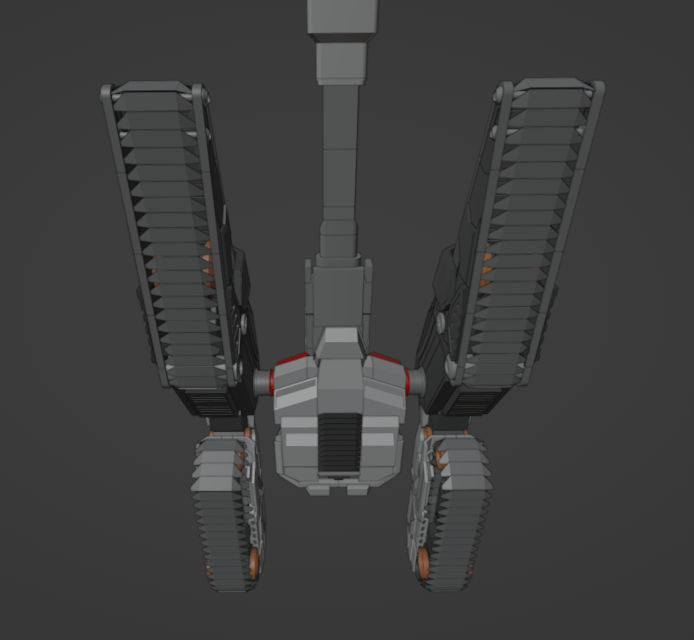 PaulGaming319's tweet photo. And the alt mode is finally complete, the tank tracks are rigged to rotate along the curve to simulate movement.

#Transformers #Blender3d #characterdesign https://t.co/43bRX2VSLf