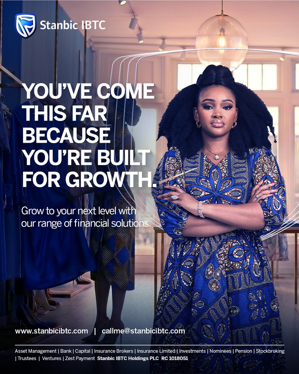 StanbicIBTC's tweet photo. Growth doesn't happen by chance; it happens by choice. And every choice you've made has led you here. Now imagine where the right financial partner could take you next.