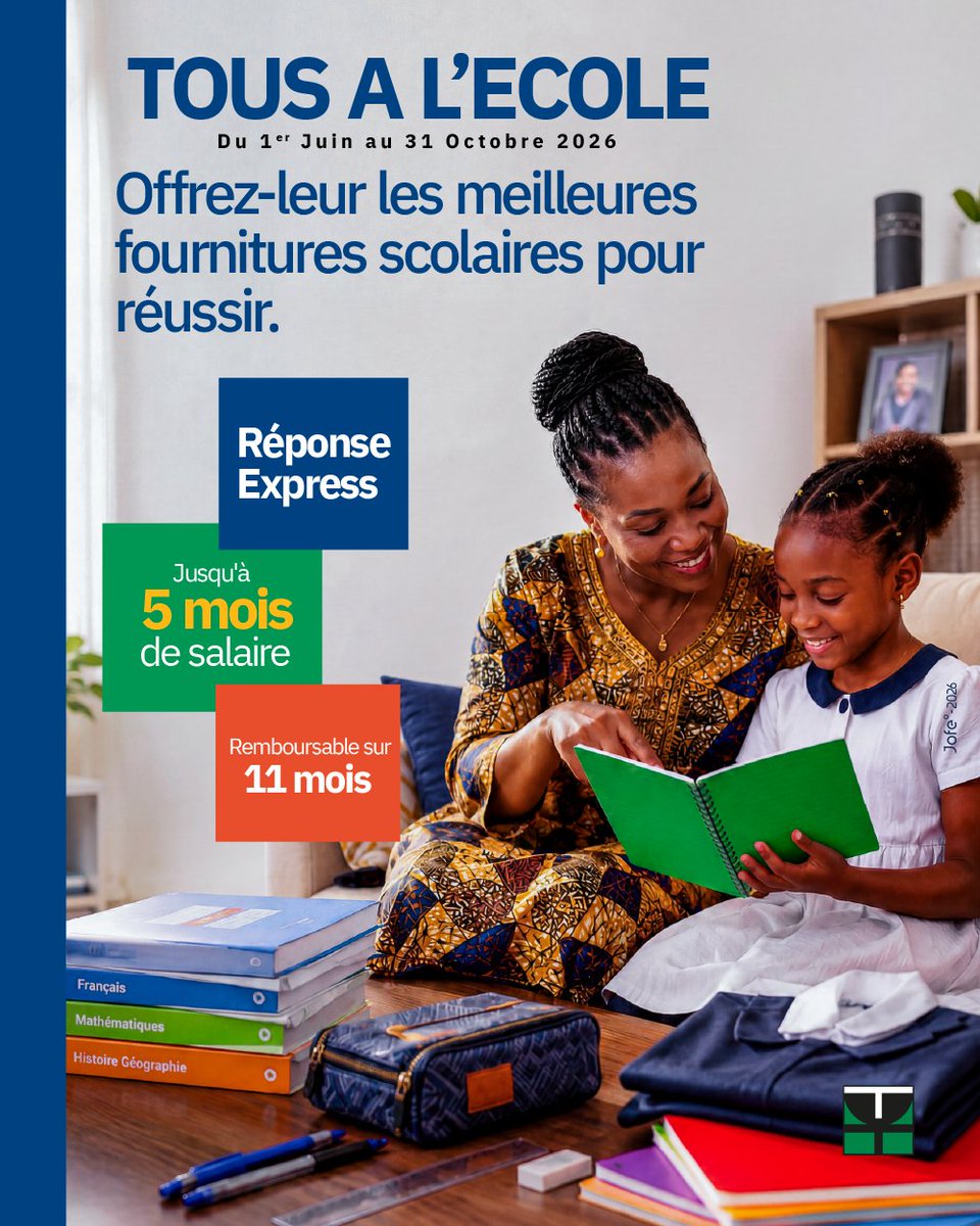 boa_burkinafaso's tweet photo. Grâce au prêt TOUS À L'ÉCOLE, offrez-leur les meilleures fournitures scolaires pour réussir.
Rendez-vous en agence ou sur MyBOA et BOAweb.
Info : https://t.co/Twz05yg1Kc
#BOA226 #LaBanqueConnectée #TousALEcole #MyBOA #BOAweb https://t.co/HPzj3hi9fv