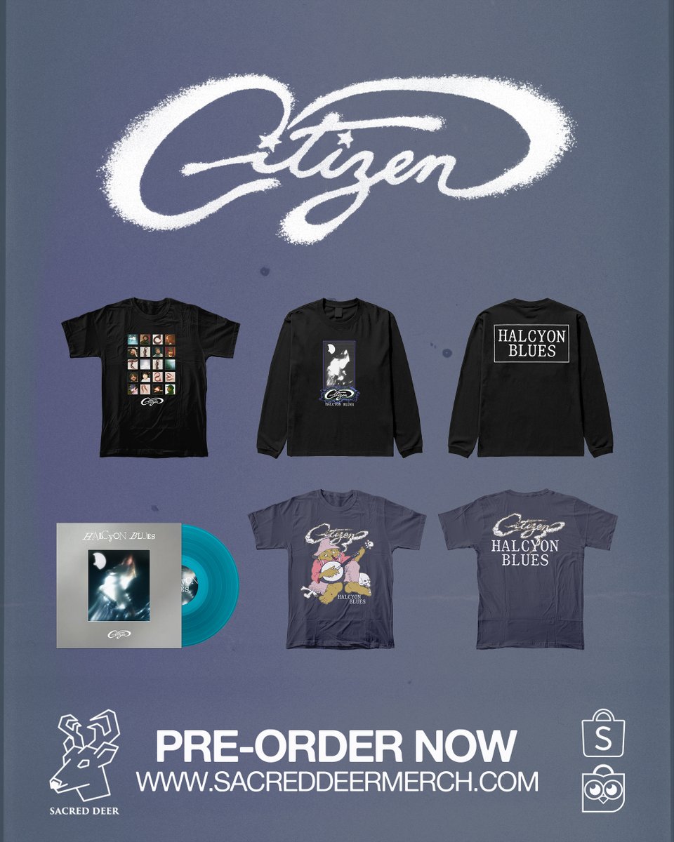 SacredDeerMerch's tweet photo. ASIA - a melancholic modern rockers from Toldo, OH @CitizenMi is releasing their 6th album "Halcyon Blues via @rfcrecords 

Pre-order close June 20th at 16:00 pm

Shop here https://t.co/DlcD024QWU https://t.co/S2UskCIHzZ