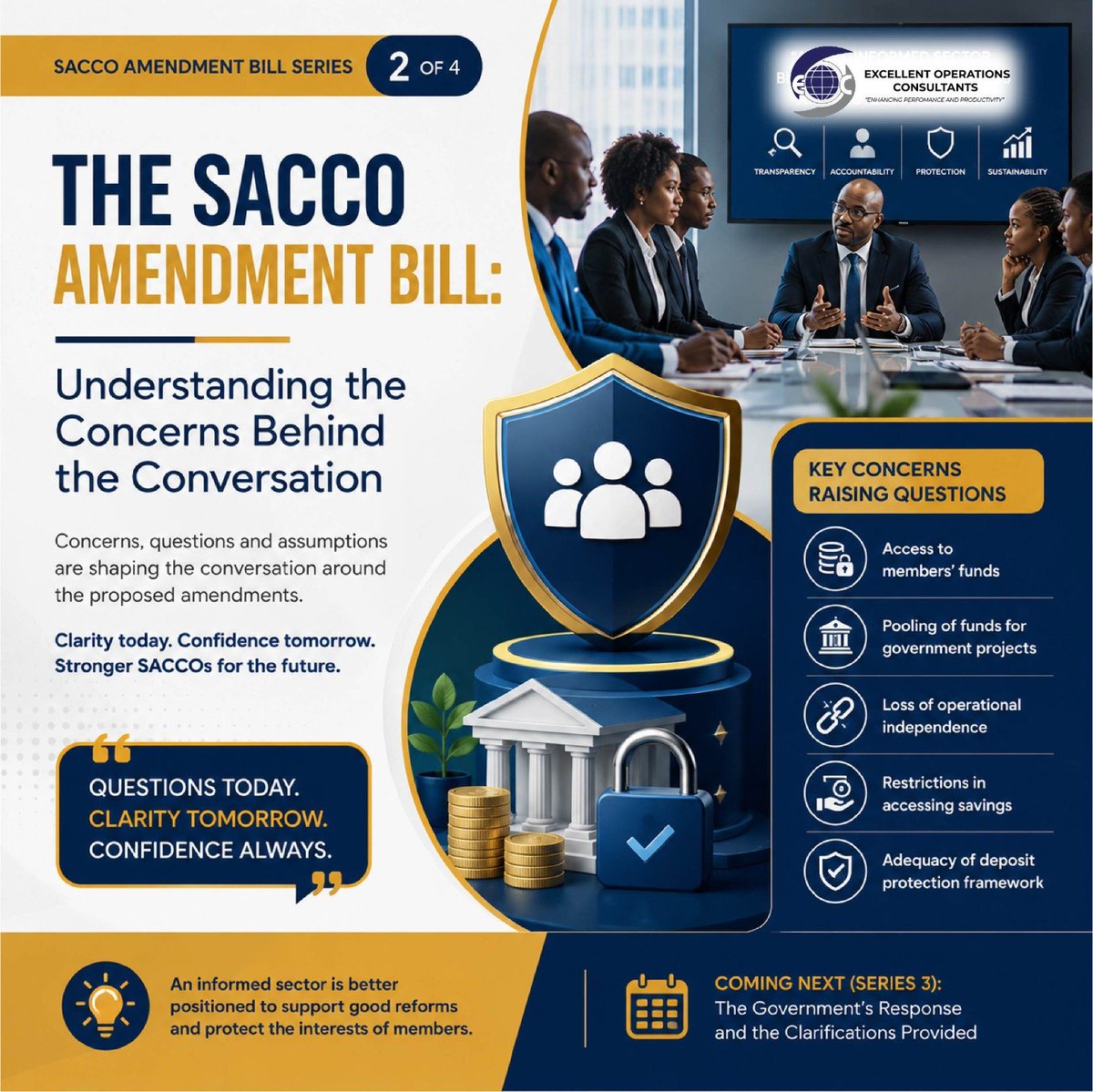 EOC_Ltd's tweet photo. Why the #SACCOAmendmentBill now?

As SACCOs grow, so do the risks. The proposed reforms aim to strengthen governance, member protection and sector stability.

Read more: https://t.co/N3TJkbqIC6

#SACCOs #EOC https://t.co/YXweKnXXiz