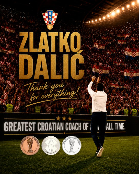 partidazocope's tweet photo. 🚨OFICIAL | Zlatko Dalić deja Croacia

👋 Tras casi 9 años entrenando a la selección croata, Dalić pone fin a su etapa

🇭🇷 "Este es el momento adecuado para concluir esta increíble era"

📻 #PartidazoCOPE https://t.co/VTDLzIWbTT
