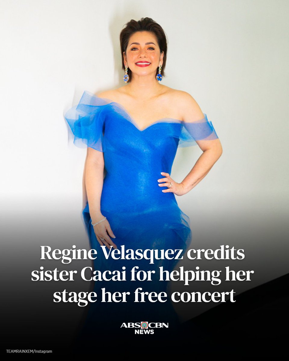 ABSCBNNews's tweet photo. Regine Velasquez credited her sister and producer Cacai Mitra for making the second day of her upcoming 40th anniversary "FINALE" concert completely free.
 
The Asia’s Songbird also appealed to fans who can afford tickets to leave the free night for those who cannot. 

Read: https://t.co/0afz0f96dW