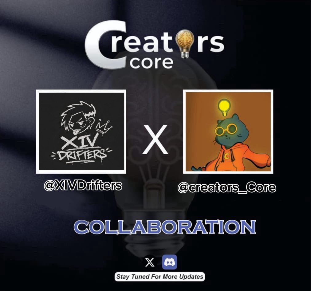 Creators_Core's tweet photo. We are  excited to announce our collaboration with @XIVDrifters 💡

Supply ⇢ 4114
Price ⇢ TBA
Chain ⇢ ETH
Mint Date ⇢ TBA

More details on Creators Core  discord server💡 https://t.co/a92ko8T6d6