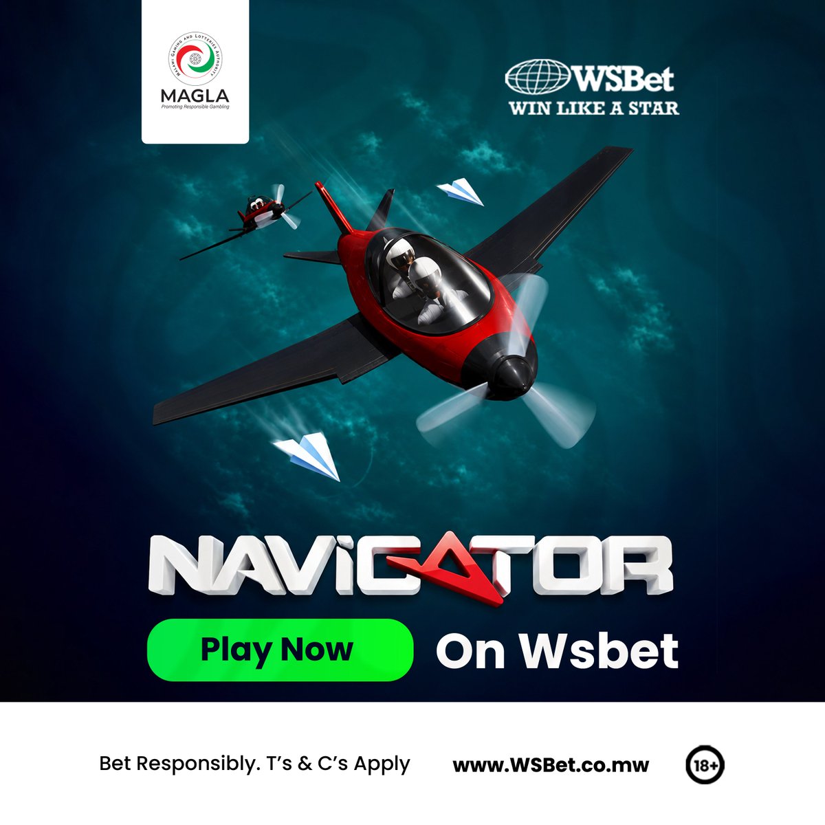 Wsbetting_mw's tweet photo. 🛩️ Navigator is now on WSBet! 🚀

Take flight, enjoy the action, and play now.

🌐 https://t.co/HeSQksUpvl

⭐ Win Like a Star.

🔞 18+ Bet Responsibly.

#WSBet #WinLikeAStar #NavigatorGame #CasinoGaming #BetResponsibly https://t.co/SPIJ0UmwSp