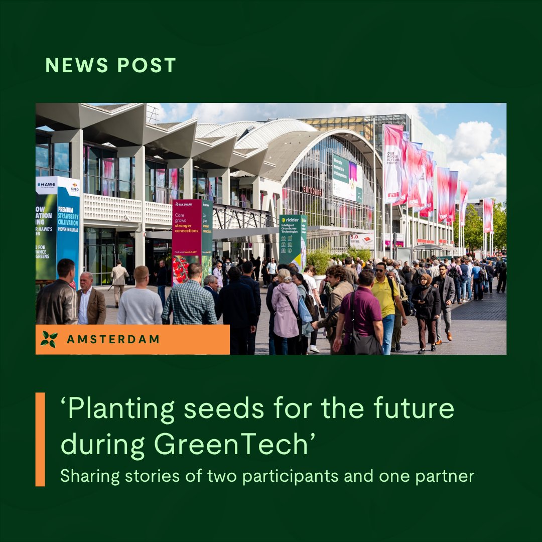 GreenTechRAI's tweet photo. 𝗪𝗵𝗮𝘁 𝗵𝗮𝗽𝗽𝗲𝗻𝘀 𝘄𝗵𝗲𝗻 𝗶𝗻𝗻𝗼𝘃𝗮𝘁𝗼𝗿𝘀, 𝗴𝗿𝗼𝘄𝗲𝗿𝘀, 𝘀𝘂𝗽𝗽𝗹𝗶𝗲𝗿𝘀 𝗮𝗻𝗱 𝗶𝗻𝗱𝘂𝘀𝘁𝗿𝘆 𝗹𝗲𝗮𝗱𝗲𝗿𝘀 𝗰𝗼𝗺𝗲 𝘁𝗼𝗴𝗲𝘁𝗵𝗲𝗿?

🌱 Read more: https://t.co/UUDbJq11fH

#horticulture #CEA #Growing #Breeding #GreenTechAmsterdam https://t.co/jym6pjENiu
