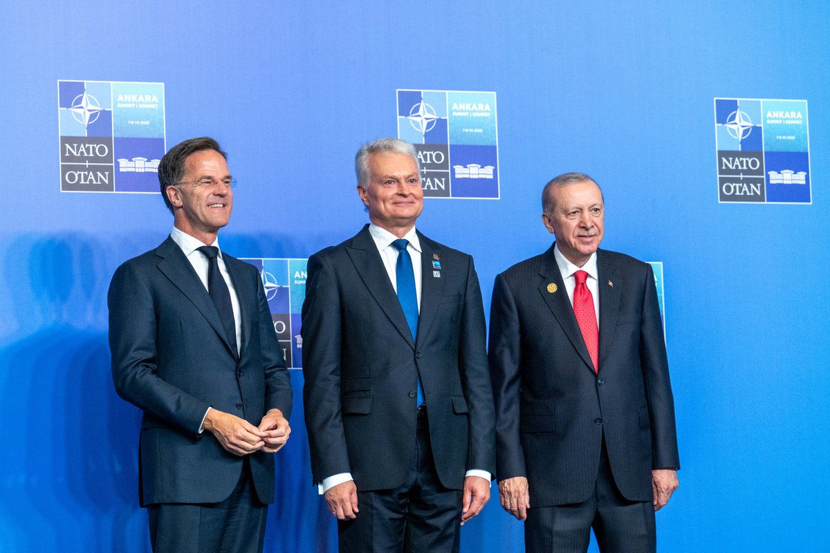 GitanasNauseda's tweet photo. Lithuania is among NATO leading countries in defense spending. We are allocating 5.38% of our GDP to core defense with an additional 1.5% to dual-use infrastructure and resilience. In total, it amounts to almost 7% of GDP.

Today, at the NATO Summit in Ankara, I also underscored that the most effective deterrence is achieved when European and U.S. troops serve shoulder to shoulder on the Alliance's eastern flank.