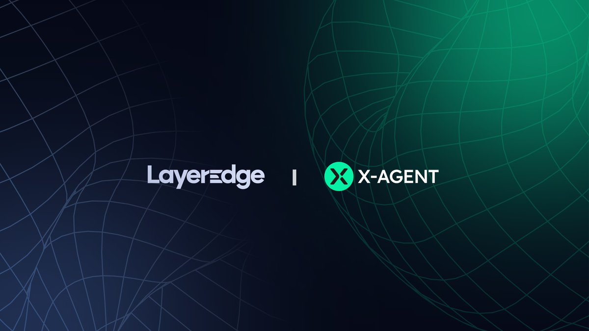 layeredge's tweet photo. Excited to welcome @XAgent_official to the LayerEdge ecosystem.

X-Agent enables users to create and deploy custom AI Agents with natural language while prioritizing security and ease of use.

Together, we'll drive innovation across AI and Web3. https://t.co/H0UBwPjLEo