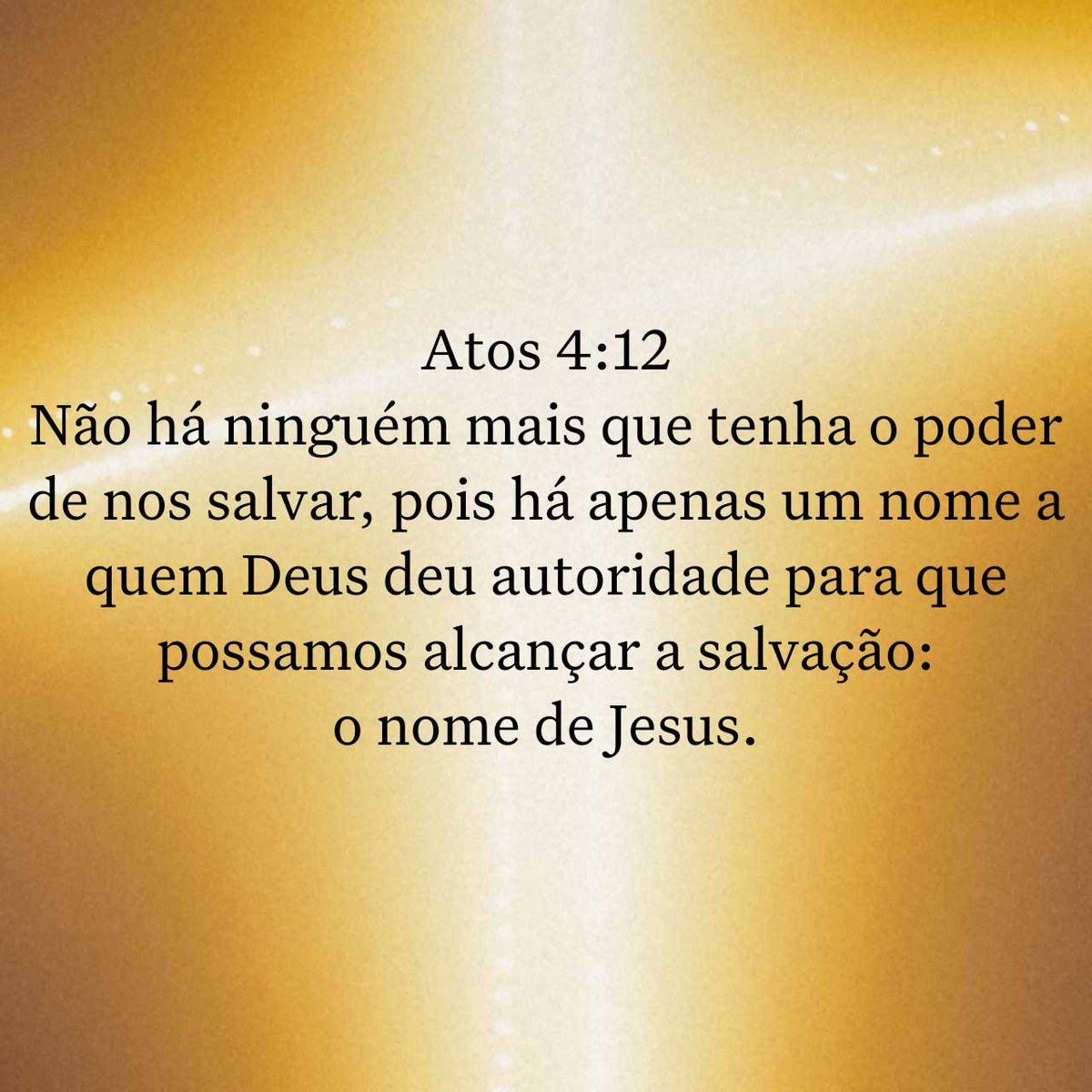 bibliaminuto's tweet photo. Atos 4:12
Não há ninguém mais que tenha o poder de nos salvar, pois há apenas um nome a quem Deus deu autoridade para que possamos alcançar a salvação: o nome de Jesus. https://t.co/h6x6Pp76cf