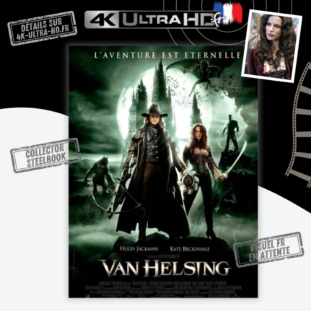 4KultrahdFR's tweet photo. 🟢 Précommande ouverte – « 𝗩𝗔𝗡 𝗛𝗘𝗟𝗦𝗜𝗡𝗚 » 4K 🇫🇷
➡ https://t.co/IxpZxivmFd
🎬de #StephenSommers avec #HughJackman #KateBeckinsale
#steelbook #BluRay4K #4KultrahdFR https://t.co/HCdz9bGNFT