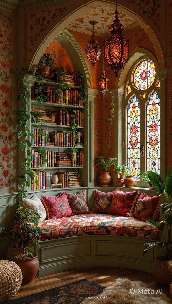 bloomele_'s tweet photo. whimsical home library https://t.co/dWKSCgb5XL