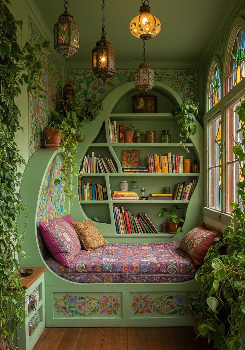 bloomele_'s tweet photo. whimsical home library https://t.co/dWKSCgb5XL