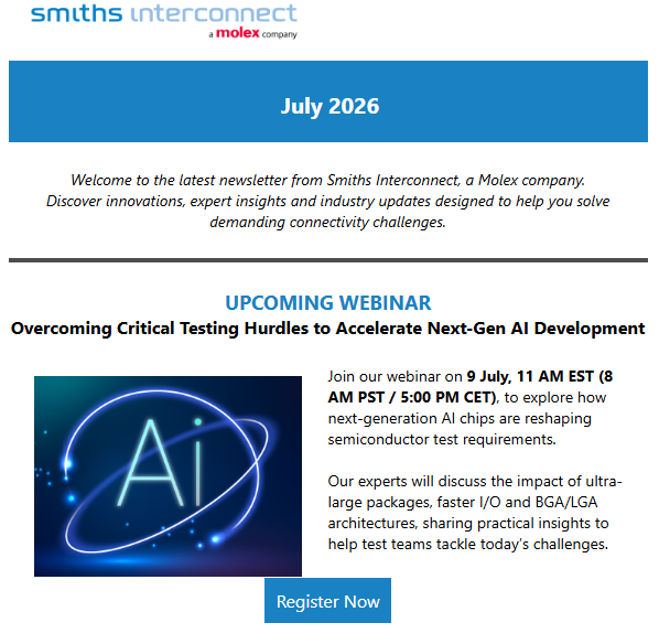 smithsinterconn's tweet photo. Check out our July #newsletter:

💻Upcoming webinar
📹New video: highlights from IMS 2026 in Boston
📖New blog post on modular connectors
📑Press release on additional UK Space Agency funding
📆Upcoming events

Enjoy your reading!

https://t.co/18ID37zHO8

#monthlynewsletter https://t.co/fbHDH83cG2