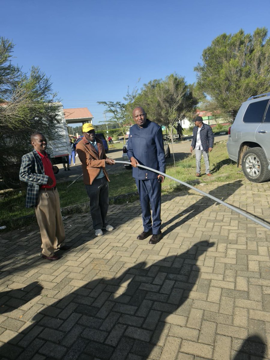 HonMoses_Kuria's tweet photo. No one will ever campaign in Ol Kalou ever again promising people water. Today we begin distributing water pipes to EVERY household. Total, Comprehensive Solution. Long Lasting Solution. Permanent Solution. Because Ol Kalou, Nyandarua, Mt Kenya and Kenya deserves the best. Develepment+Dignity+Decent Living