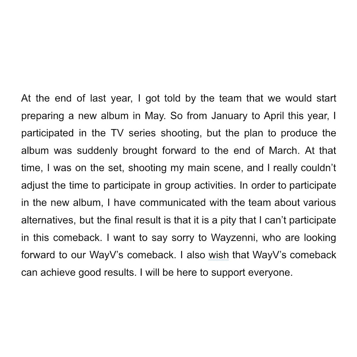 yunqiluvie's tweet photo. honestly the fake tears from nctzens are so funny because if you got his back when this happened maybe things wouldn't be like this, i will never forget what happened to him on may 10. https://t.co/Hctlqw7vPJ