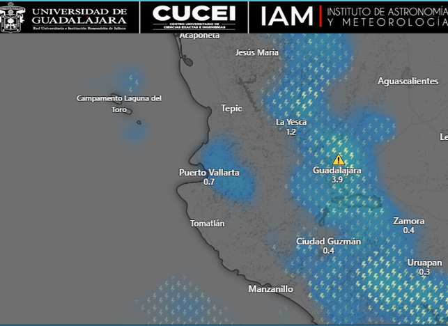 RadarDopplerUdG's tweet photo. Los modelos de pronostico prevén episodios de #lluvia en la #RegionCentro y #RegiónCienega para esta madrugada. https://t.co/ZTWx4DbRtx