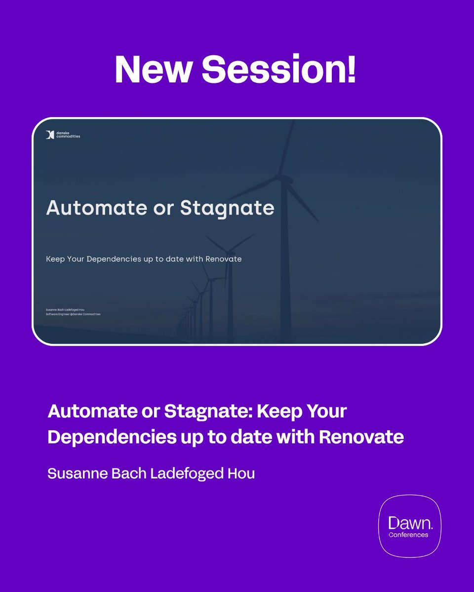 Appdevcon's tweet photo. Susanne Bach Ladefoged Hou presents 'Automate or Stagnate: Keep Your Dependencies up to date with Renovate' at Appdevcon. Watch the recording and pick up practical developer insights. 

🎥 https://t.co/lOnNTTbQsI 

#developers #programming https://t.co/ckRoNUeafO
