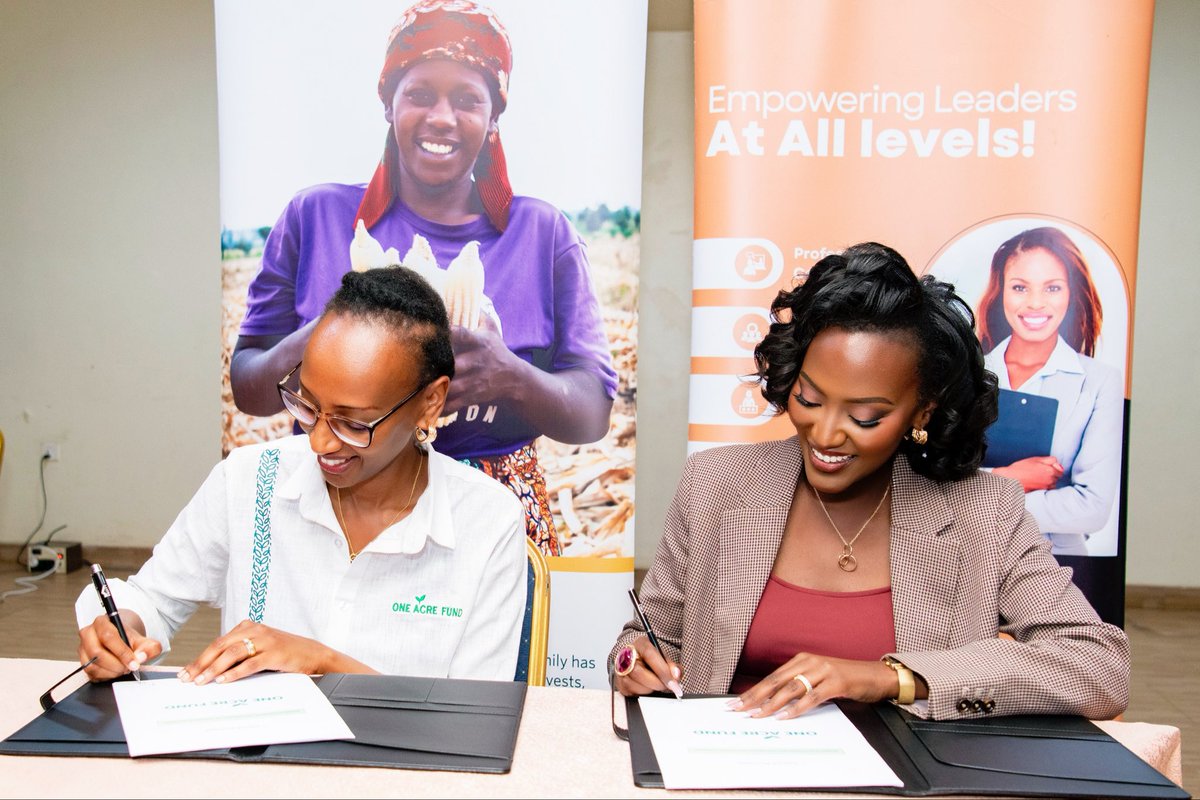 leadaccessnow's tweet photo. Lead Access Founder &amp; CEO, Iris Irumva, and One Acre Fund Rwanda CEO, Belinda Bwiza, signed a partnership to launch the Women in Leadership Masterclasses, investing in the growth of the OAF women and building leadership from within.

#WomenInLeadership #LeadAccess #OneAcreFund https://t.co/nlFCTG6IRt