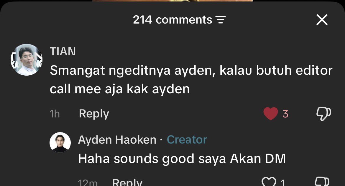 unerlovyu's tweet photo. AYDEN GW CUMAN BERCANDAA 🤓.... PLS ini si ayden malah nanggepin serius matilah gw ini kalau sampe beneran di DM bakalan ABSOLUTE CINEMA https://t.co/BnTV2Yuk8r