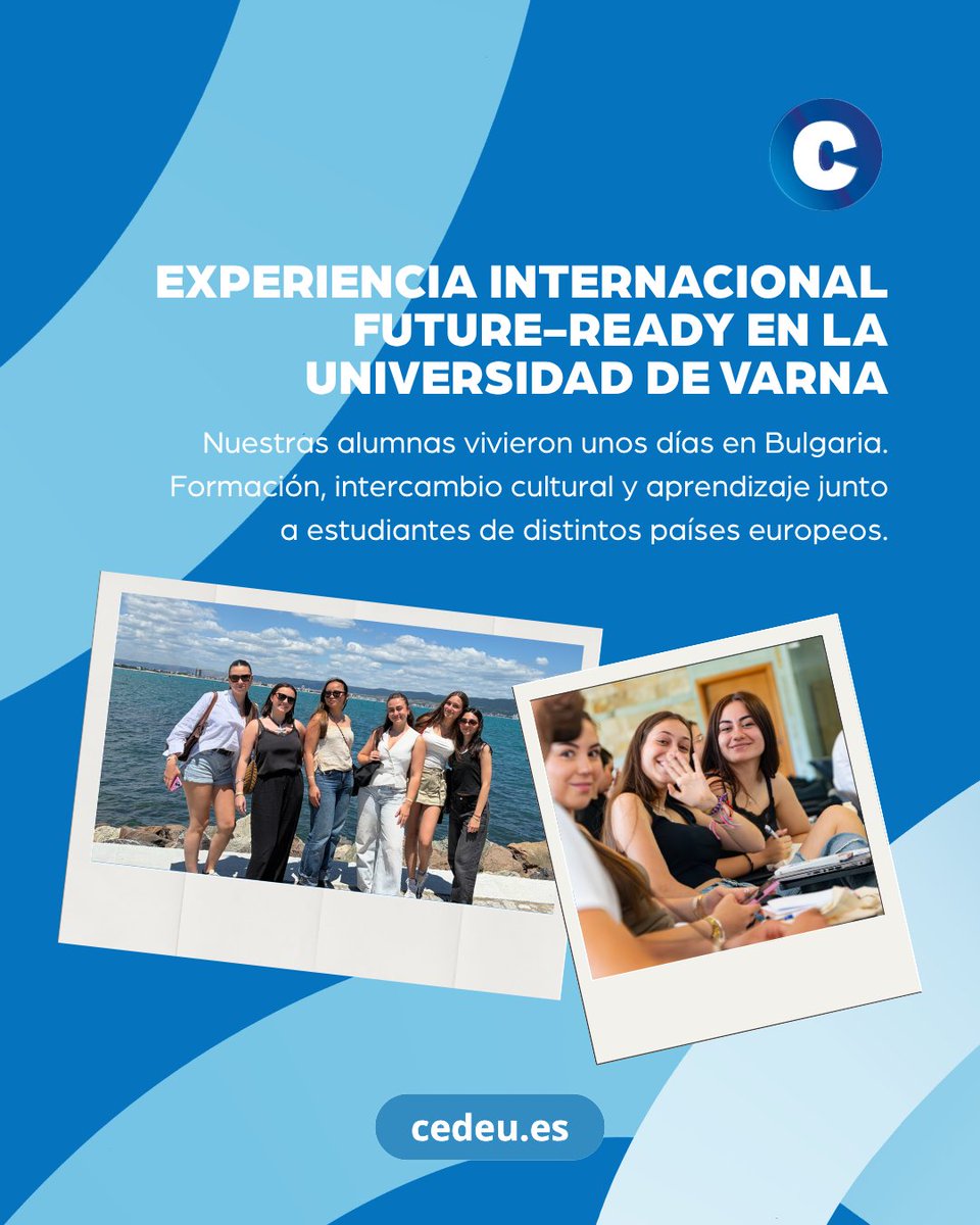 CEDEUoficial's tweet photo. Postales de unos días por Bulgaria 🇧🇬 ✈️ 🤝 

Seis alumnas participaron en el programa Future-Ready: Transforming Employability into Opportunity, en la Universidad de Varna.

#CEDEU #Curso20252026 #VidaUniversitaria #CampusMadrid #internacional https://t.co/1vmb4d4EmL
