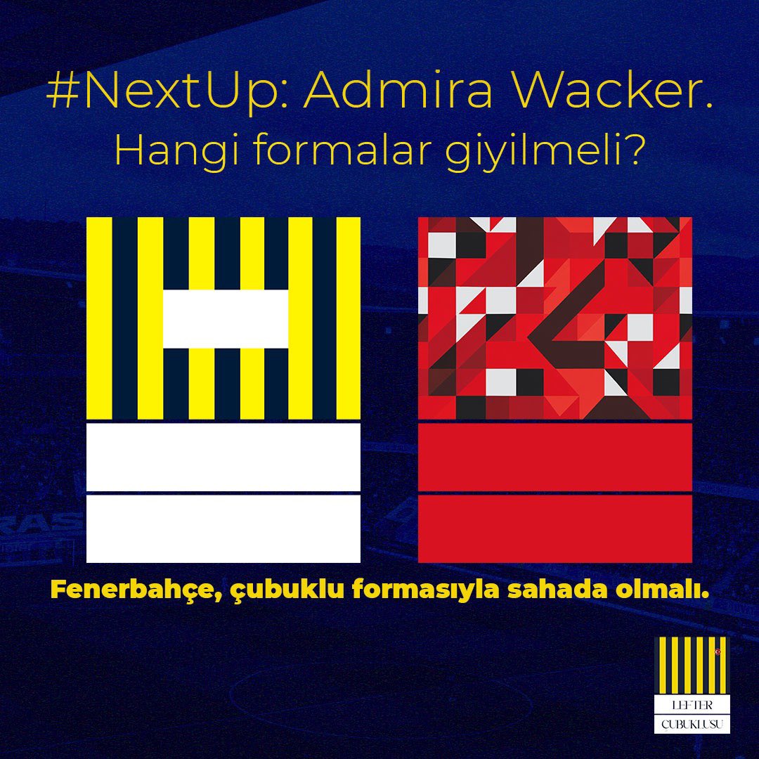 LefterCubuklusu's tweet photo. Ve başlıyoruz…
#NextUp: Admira Wacker.
Fenerbahçe, çubuklu formasıyla sahada olmalı. https://t.co/YaeJXPX2NP