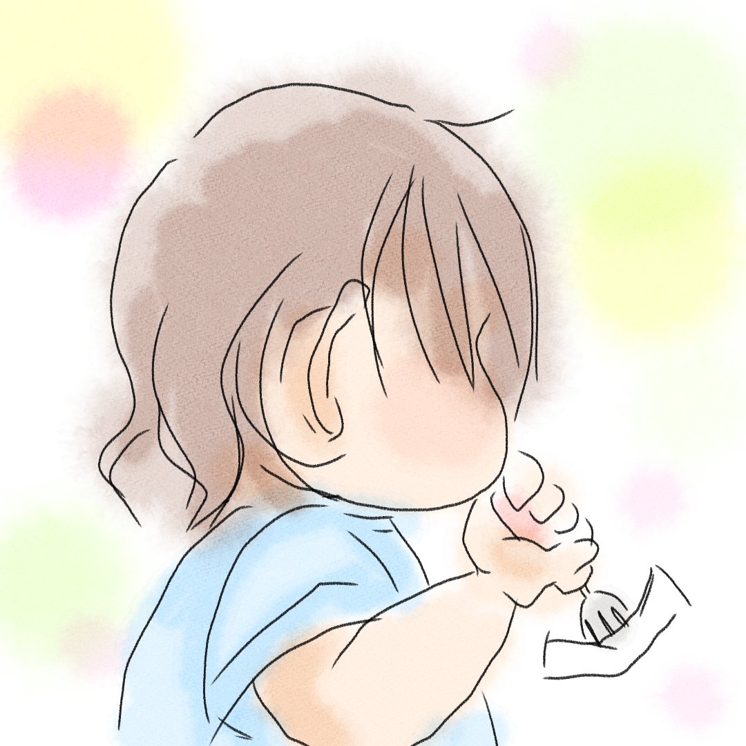 matotmtm's tweet photo. ひさしぶりにお絵描き(落書き)
おチビ②が握り持ちの手首を器用にひねって、フォークで食パンをさして満足気な顔をして食べていたので、母は食パンになりたいと思うなど←？？ https://t.co/0GW9u0Ktch