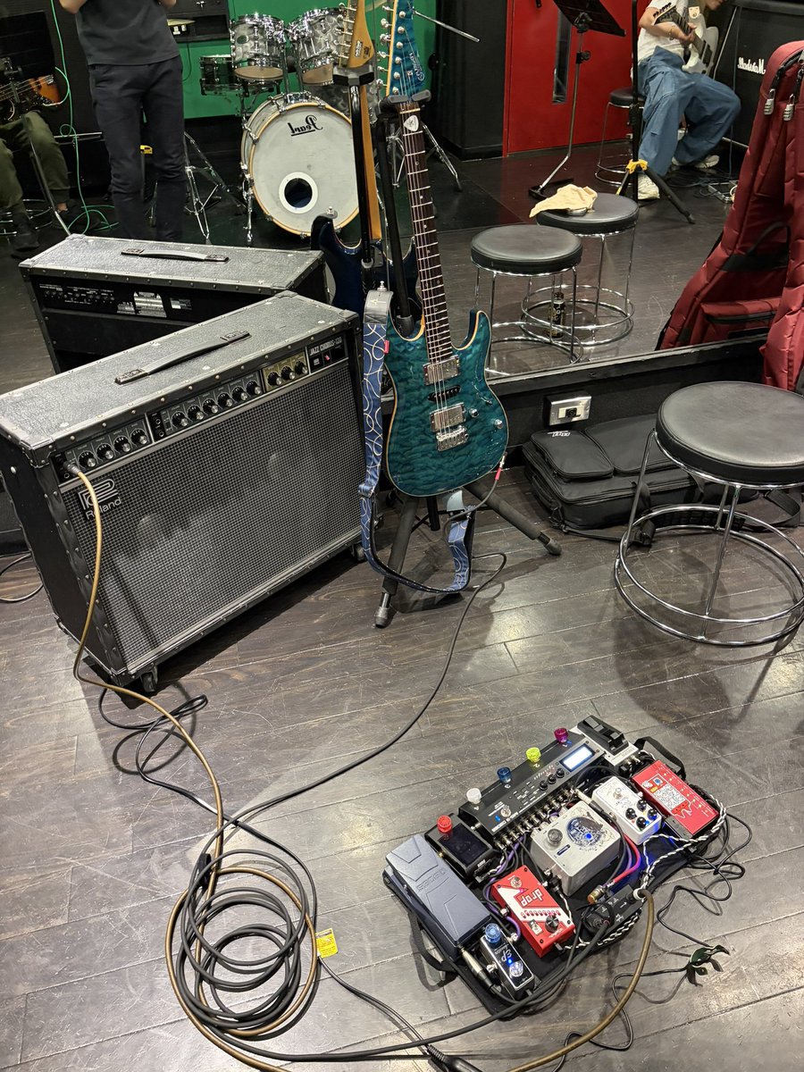 choco_gtr's tweet photo. いつも撮り忘れてしまうスタジオの写真📸
Acid Black Cherryカバーバンド仕上がってきております💪
8/15川崎でお待ちしております！🤝 https://t.co/pt93XcvlRe
