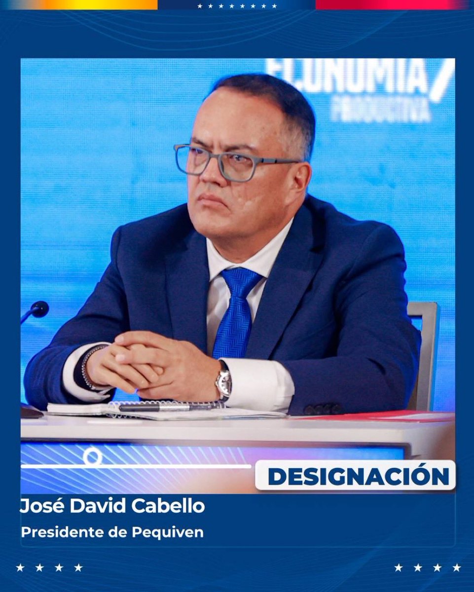 fabiandicosta's tweet photo. 🚨Delcy Rodríguez recicla la cúpula económica del chavismo con figuras ligadas a las familias más influyentes del régimen

♦️José David Cabello → Presidente de Pequiven. Hermano de Diosdado Cabello y exjefe del SENIAT durante 18 años.

♦️ Román Maniglia → Superintendente del SENIAT. Con 42 años, deja la presidencia del Banco de Venezuela. Es hijo del exministro de Defensa Ramón Maniglia e hijastro de Carmen Meléndez.

♦️ Calixto Ortega Sánchez → Presidente del Banco de Venezuela. Sobrino del exmagistrado del TSJ y exdiputado oficialista Calixto Ortega Ríos. Además, continuará como vicepresidente sectorial de Economía, concentrando dos de los cargos económicos más importantes del país.

♦️ Alejandro Puglia → Presidente del Centro Internacional de Inversión Productiva (CIIP). Ya era vicepresidente del organismo. Es hermano de Daniel Puglia Costas, esposo de una de las hijas de Vladimir Padrino López, en una boda que fue ampliamente conocida por su lujo. En 2020 fue detenido por el SEBIN y posteriormente liberado.

Los nuevos nombramientos vuelven a evidenciar el peso de los vínculos familiares y las redes de poder dentro de la estructura del chavismo.