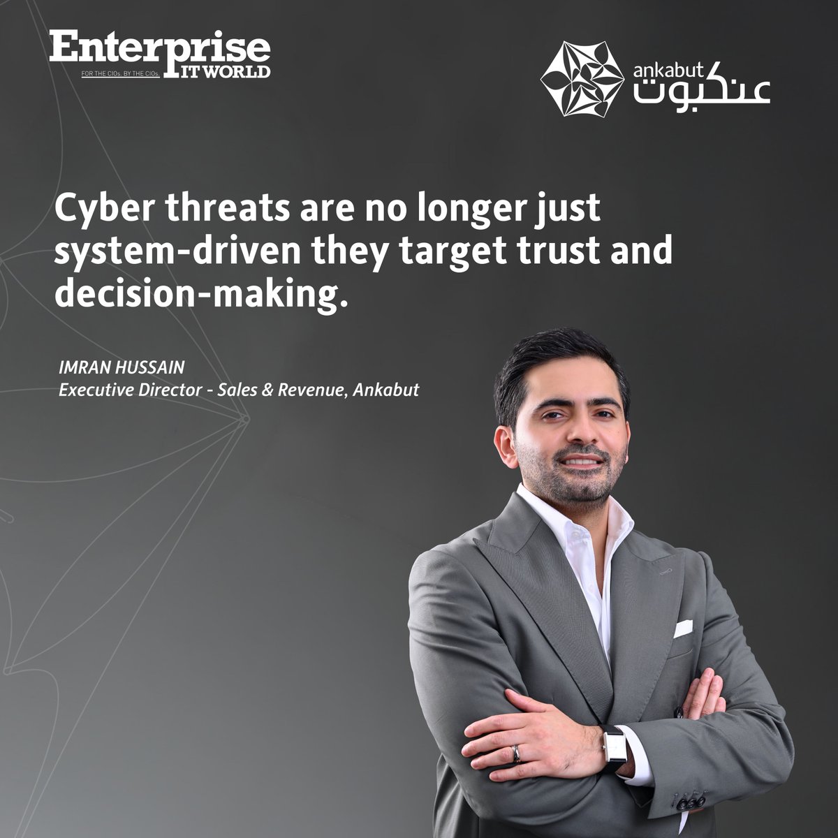 AnkabutUAE's tweet photo. With great innovation comes great responsibility. 

As fast as organizations innovate, cyber threats advance right alongside. But staying ahead of the curve isn't about fearing the technology, it's about outsmarting the threat.

Today's attacks are no longer just system-driven; they directly target institutional trust, executive decision-making, and academic continuity.

In his recent feature with @enterpriseitmea, Imran Hussain our Executive Director, Sales & Revenue breaks down exactly how educational institutions can build secure, resilient digital ecosystems.

Discover how security is shifting from a backend function to a strategic enabler of institutional confidence, driven by robust vendor risk management.

Read more: https://t.co/B7PZsmngfn 

#Ankabut #Cybersecurity #DigitalCampus #EdTech #DigitalTrust #AIgovernance #CloudAdoption