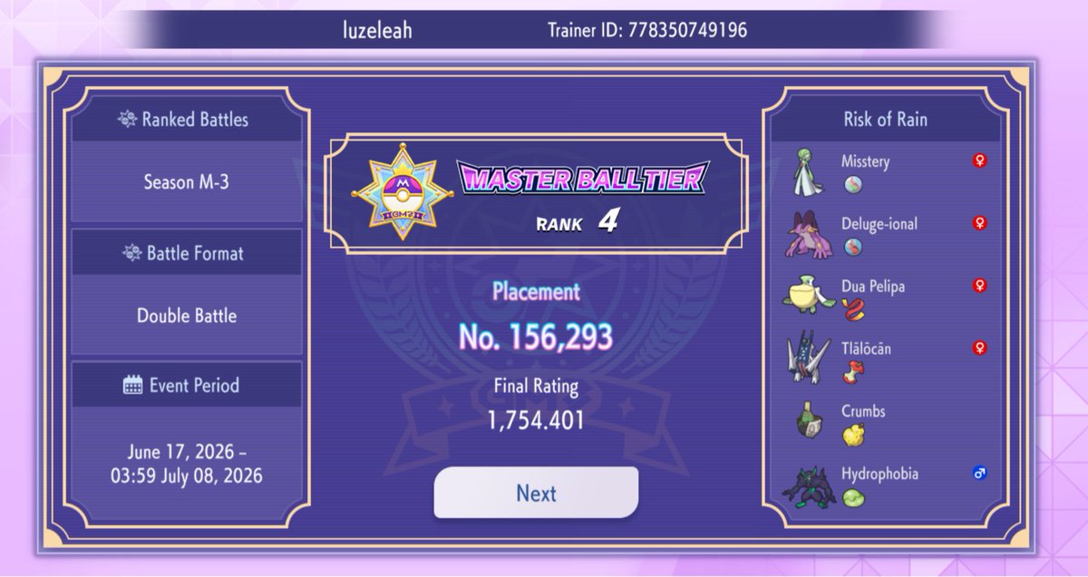PotatoLucy_'s tweet photo. heartwarming: person who’s mid at VGC and gets tons of ladder anxiety does okay in ladder for once https://t.co/hZkuhrnxRr