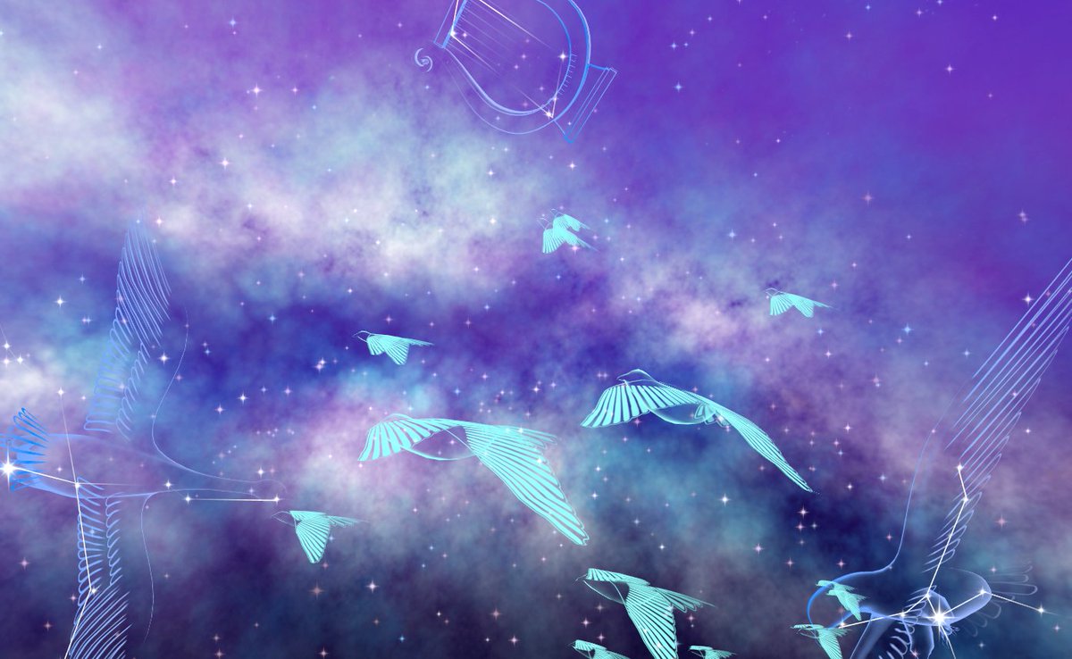 red_unadon's tweet photo. VRChat公式ショップにて販売中の
「Across the Milky Way」
をGugenkaメンバーの一員として製作協力させていただきました！

ローディング中に夏の大三角や光るカササギの群れを鑑賞できます。 https://t.co/qYCo8Uv8FI