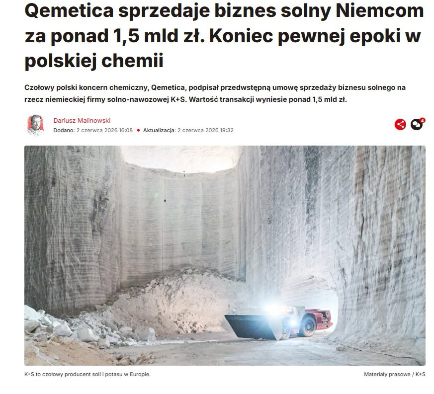 MeklerRafal's tweet photo. Niemcy dwa kroki przed nami. W normalnym państwie taka transakcja byłaby pod lupą państwa jako strategiczna. https://t.co/EtLLy3rq84