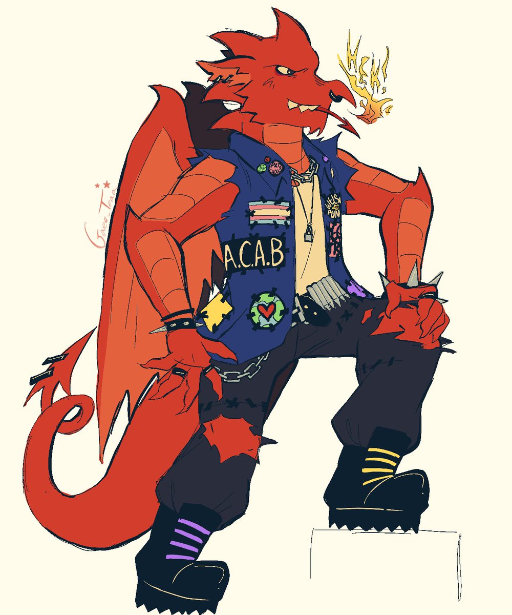 GaeeTeaa's tweet photo. Punk Dragon!
#arttwt #artmoots #illustration https://t.co/HiTeoLnCJ1