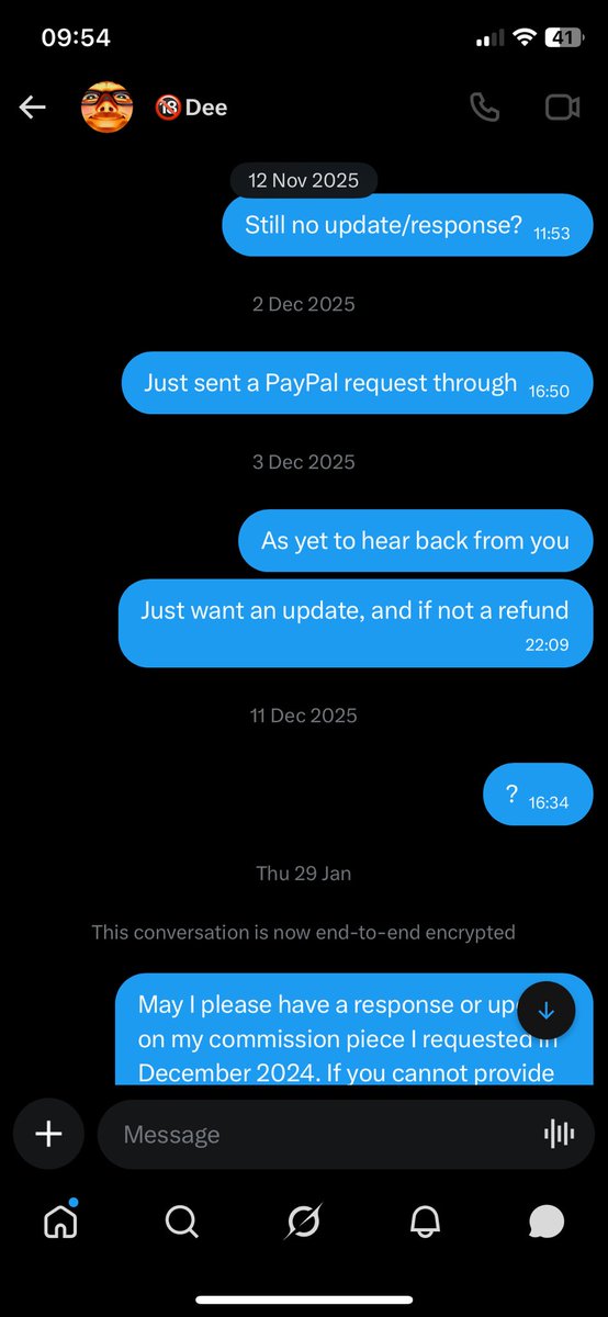 comebenaughty's tweet photo. On the 10th December I had sent out $135 USD to them, and so began my waiting for the piece. I chased over the months for an update, but received nothing. I understood that it could take as long as the last piece did, but didn’t expect it to be longer than that. (2/3) https://t.co/u94uUjXcYB