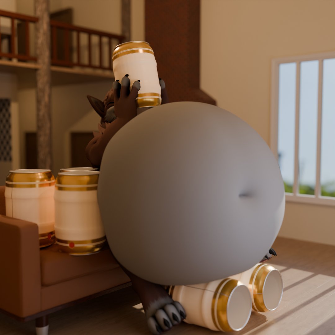 FennDurr's tweet photo. Another piece I did earlier this year! Seems like Iron really needed to fill his keg! Should give him a hand or two, might need to rub that swelling tank as he chugs more and more~ https://t.co/GKZ8EpNWdr