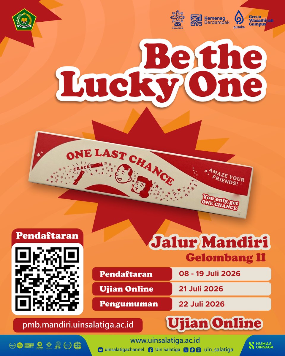 uin_salatiga's tweet photo. Assalamualaikum #SagaRangers

Get the last chance and be that ✨lucky✨ one!

Masih ada kesempatan buat join jadi Saga Rangers and amaze your friends 😎

Pendaftaran dan info lebih lanjut dapat dilihat di laman https://t.co/lL8yo3CL80 https://t.co/XnAdSlKc7p