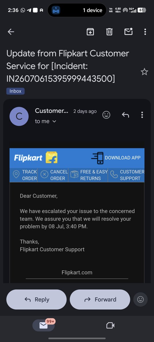 AbBabyAb's tweet photo. 1. @Flipkart @flipkartsupport I bought Flipkart black membership on 5th May 2026 for 990/- rs, I randomly checked my fk account on 5th July 2026 and I couldn't see my FK black so I went to help center and requested a call https://t.co/DB53dBVrEa