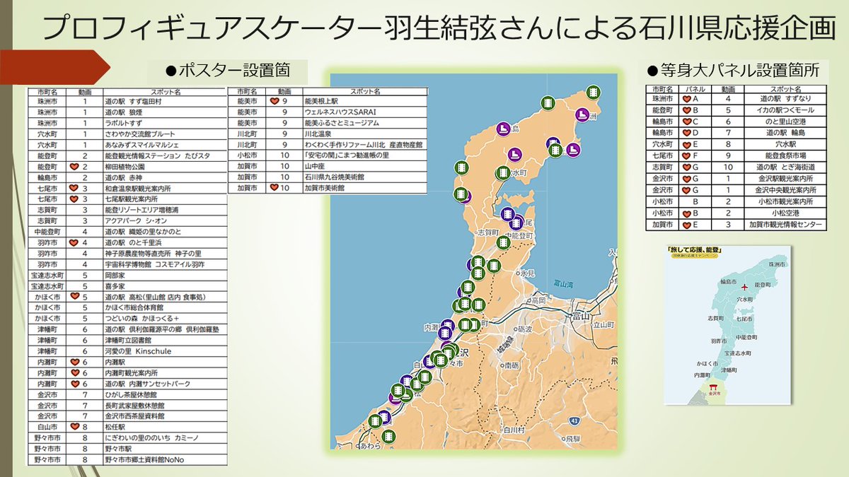 chen_yuh's tweet photo. Together with fellow Fanyus, we completed an unforgettable Ishikawa support trip! Huge thanks to our friend's husband for driving us along the Noto Peninsula. We successfully collected all 10 special Yuzu videos! 🎯✨ (1/2)

#YuzuruHanyu #羽生結弦 #Noto #Ishikawa https://t.co/emHxXAsR0O