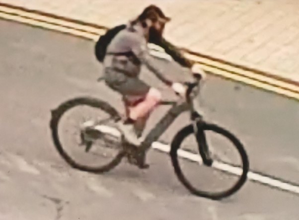 MerseyPolice's tweet photo. We have issued CCTV images of a man we would like to speak to following a serious injury fail-to-stop road traffic collision on Mount Vernon Street in Liverpool yesterday, Tuesday 7 July.

At approximately 3.35pm, an electric-assisted pedal cycle was involved in a collision with a woman as she crossed a zebra crossing and stepped onto the pavement, near to the Linda McCartney Centre.

The male rider was also thrown from the cycle. However, he subsequently remounted the bike and rode away, leaving the injured woman unconscious on the ground.

The woman, who is in her 50s, was taken to hospital where she remains in a serious condition.

Emergency services attended the scene and an investigation was launched. A number of road closures were put in place but have since been lifted.

Detective Sergeant Kurt Timpson, the Lead Investigating Officer from the Merseyside Police Serious Collision Investigation Unit, said: "First and foremost, our thoughts are with the woman injured in this collision. Her family are aware and are being supported.

"We have launched an investigation into the circumstances of this incident and my team is working to establish the full facts.

"The person involved would have been aware of the severity of the injuries sustained and it is completely unacceptable that he chose to get back on the bike and ride away.

"We would like to speak to the man pictured as we believe he could assist with our enquiries. If anyone recognises the individual shown, I urge them to contact us immediately.

"The collision occurred on Mount Vernon Street, which runs from Prescot Street through the grounds of the Royal Liverpool University Hospital. We are asking motorists who were in the area at around 3pm, or in the immediate aftermath of the collision, to review any dashcam footage they may have, including front and rear-facing cameras. Any information, no matter how insignificant it may seem, could prove vital to our enquiries.

"Finally, I would like to thank the members of the public who stopped to help in what was undoubtedly a very difficult situation. Their assistance and compassion were greatly appreciated."

Anyone with information is asked to contact Merseyside Police via social media at @MerPolCC, call the Serious Collision Investigation Unit on 0151 777 5747, or email SCIU@merseyside.police.uk, quoting reference 26000546903.

Alternatively, information can be provided anonymously via Crimestoppers on 0800 555 111.