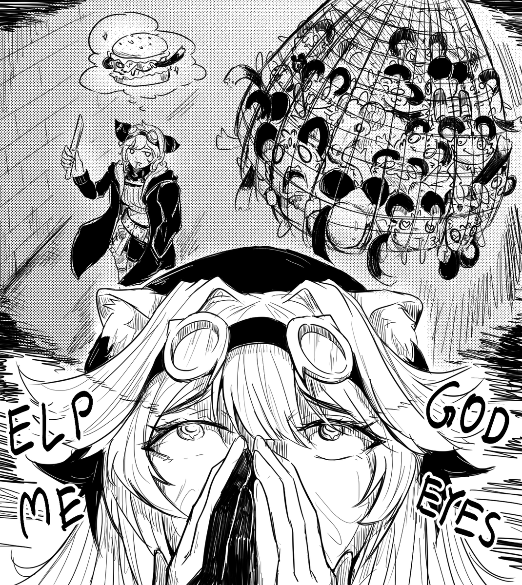 Lavendulan's tweet photo. Kaela's Adventure in the basement Vol.02
"AAAAAAAAAAAAAAAAAAAAAA CHATTINI DOKO!?!"

#inKaela #RaorArt #CHATTINO #RaraWara https://t.co/Iw4tmPPvrh