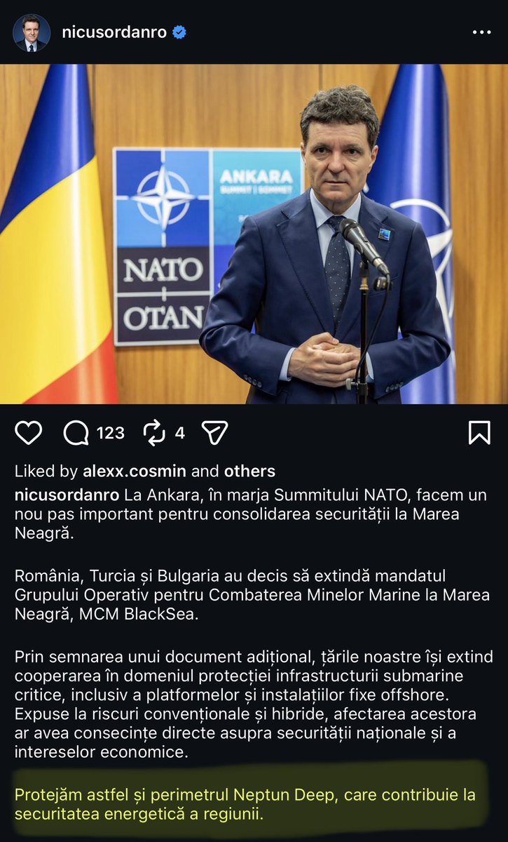 _mirceabarbu's tweet photo. The new Black Sea agreement is therefore significant. Romania, Turkey and Bulgaria are effectively creating a regional mechanism to monitor, deter and respond to threats against offshore energy and communications infrastructure before a crisis occurs. https://t.co/16XFQ3eowF