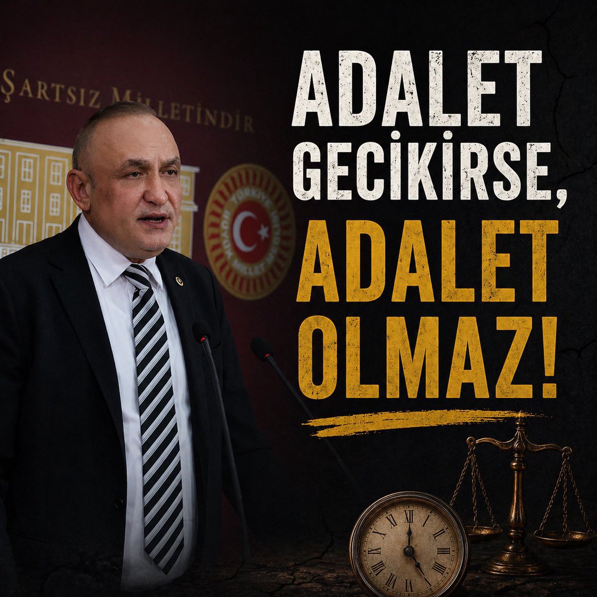 melih_meric's tweet photo. Geciken yargı, büyüyen mağduriyet…

31 Temmuz COVID yasası kapsamında devletin sorumluluğunda yaşanan gecikmeler, vatandaş için ikinci bir cezaya dönüşmüştür. Hukukun amacı adalet sağlamakken, belirsizlik ve gecikmeler insanları cezalandıran bir tablo ortaya çıkarmaktadır.

31 Temmuz COVID yasası mağduriyeti ve TCK 158 kapsamında yaşanan sorunlar artık görmezden gelinemez. Aileler parçalanmakta, hayatlar ertelenmekte, adalet duygusu her geçen gün biraz daha zedelenmektedir.

Adalet gecikmez; gecikirse adalet olmaz. Bu mağduriyetler derhal giderilmeli, hukukun güven veren yüzü yeniden tesis edilmelidir. #CHP
