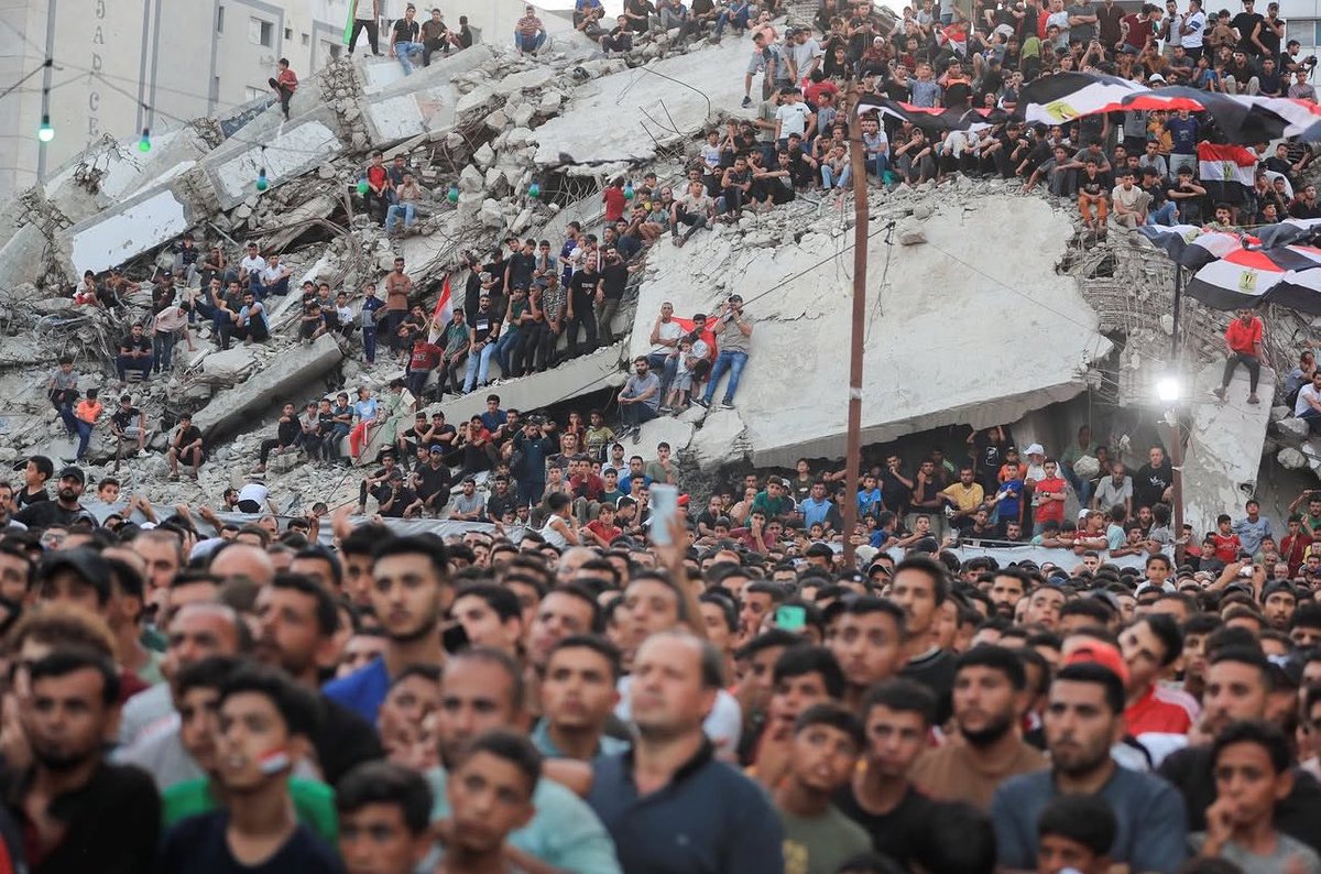 deertodear's tweet photo. palestinians in gaza watching the egypt argentina game https://t.co/7YgUour2UA